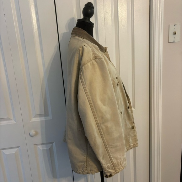 Vintage Carhartt Barn Chore wool Blanket Lined Jacket vtg wear worn men’s large - Picture 7 of 12